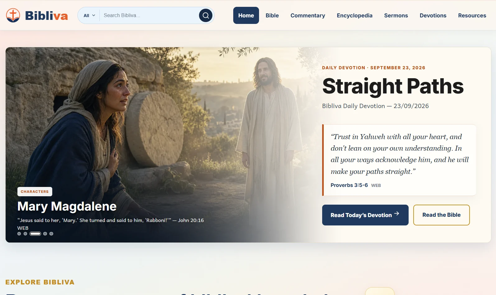 Bibliva website screenshot