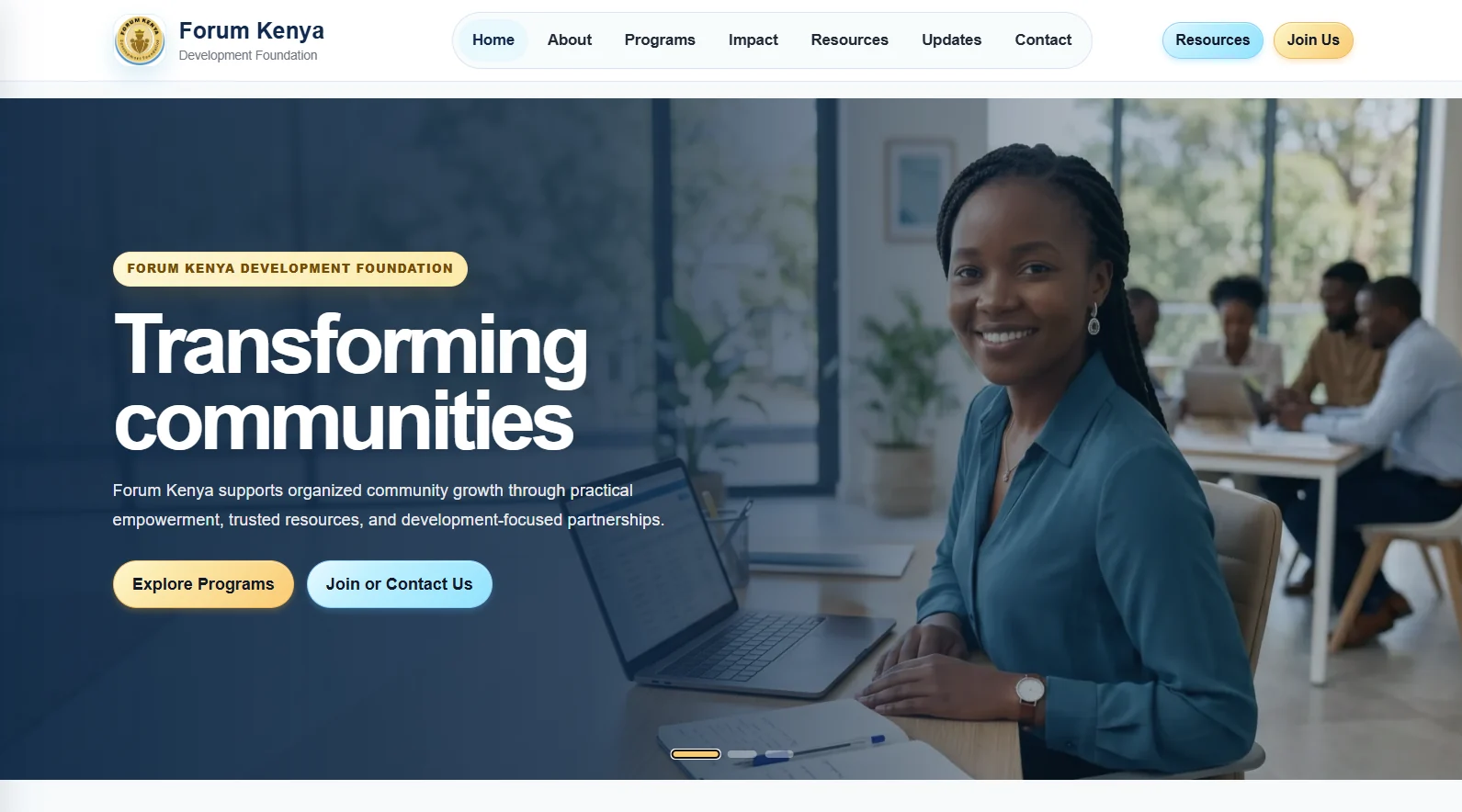 Forum Kenya website screenshot